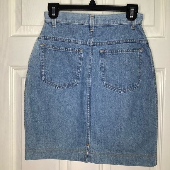 VINTAGE Y2K Gloria Vanderbilt Jean mini skirt Sz 6 - Picture 3 of 10